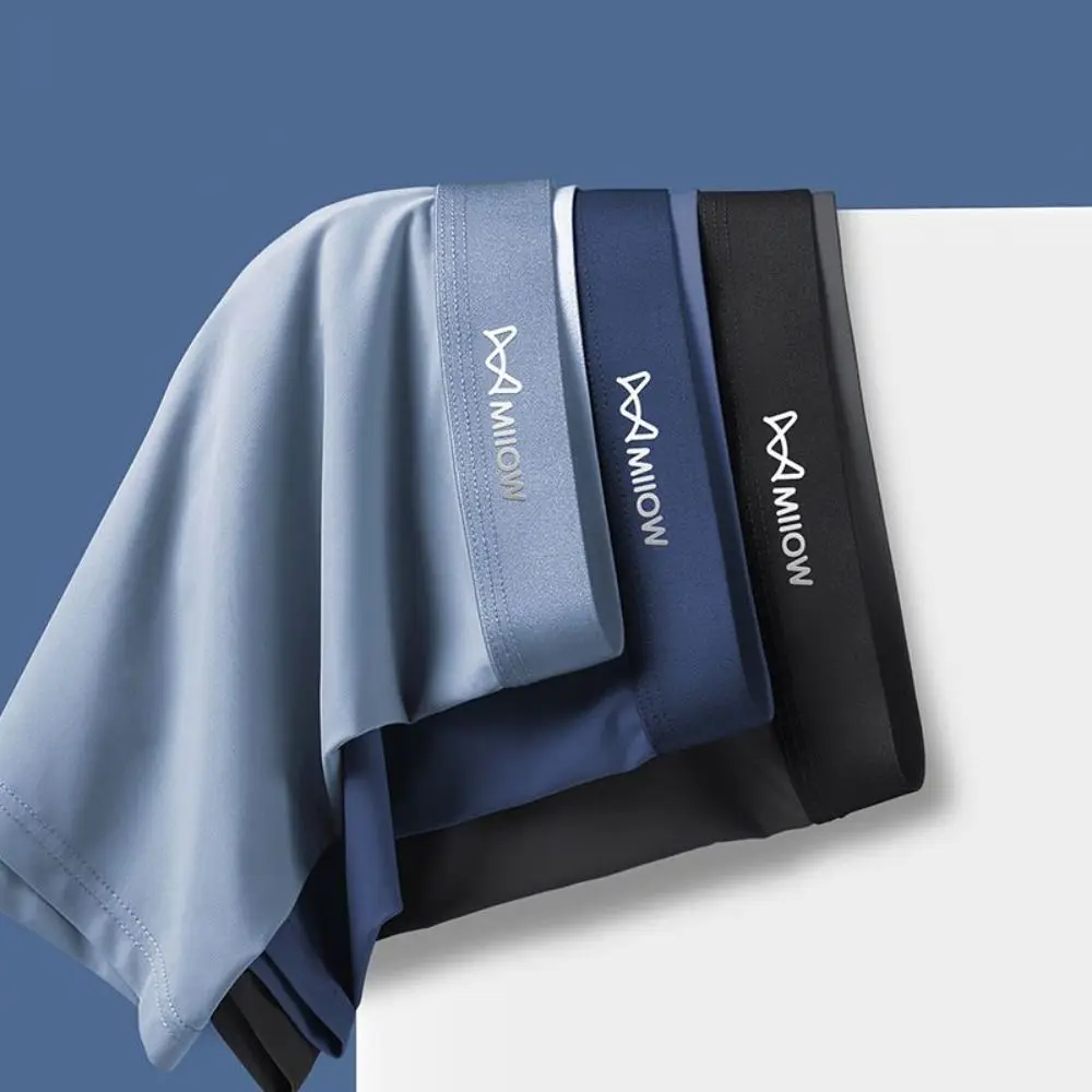 

4Pcs Breathable Modal Men's Flat Panties Large Size Mid Waist Sporty Boxers Shorts Underpants Seamless Men's Underwear Male Boys