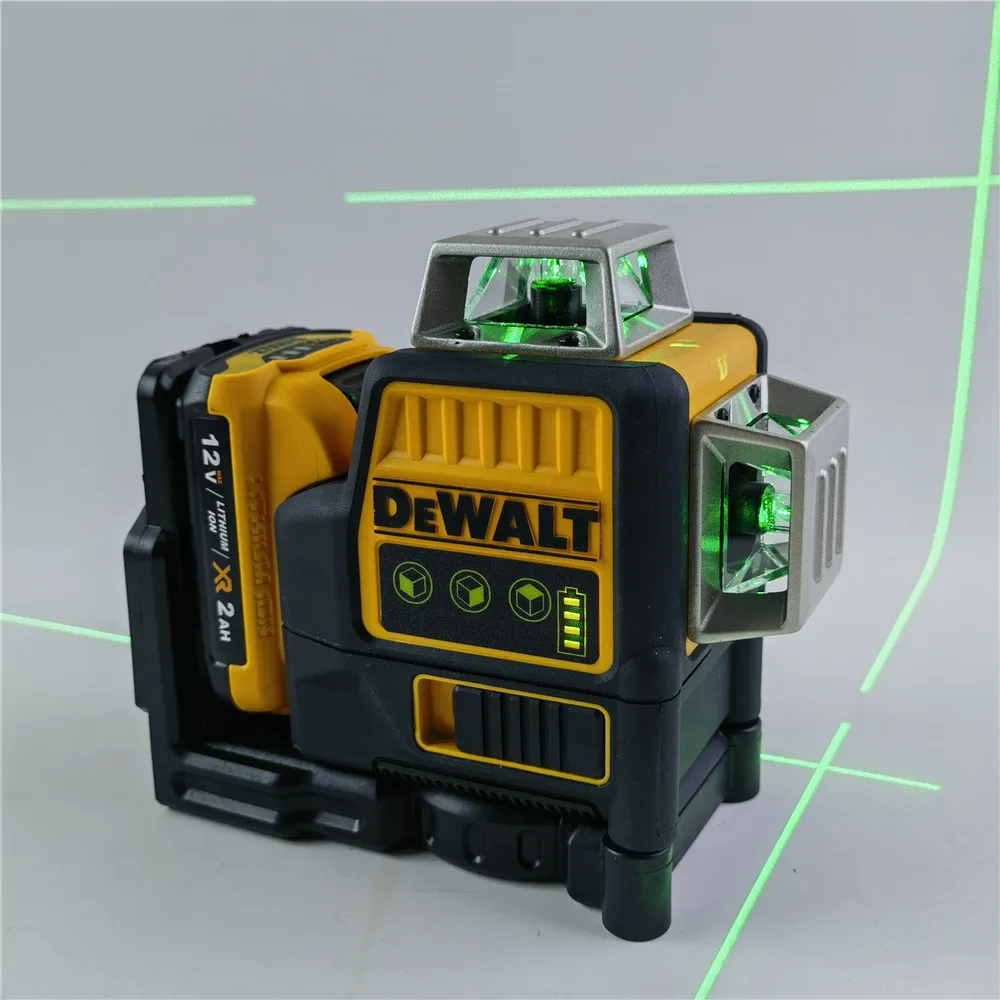 DEWALT DW089LG 레이저 레벨 1:1, 셀프 레벨링, 녹색 빔 레이저, 12V 리튬 이온 배터리 레이저, 야외, 12 라인, 3x360