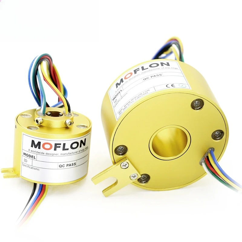 

Slide ring rotating conductive collector brush through hole inner diameter 2 4 6 8 12 wire connector