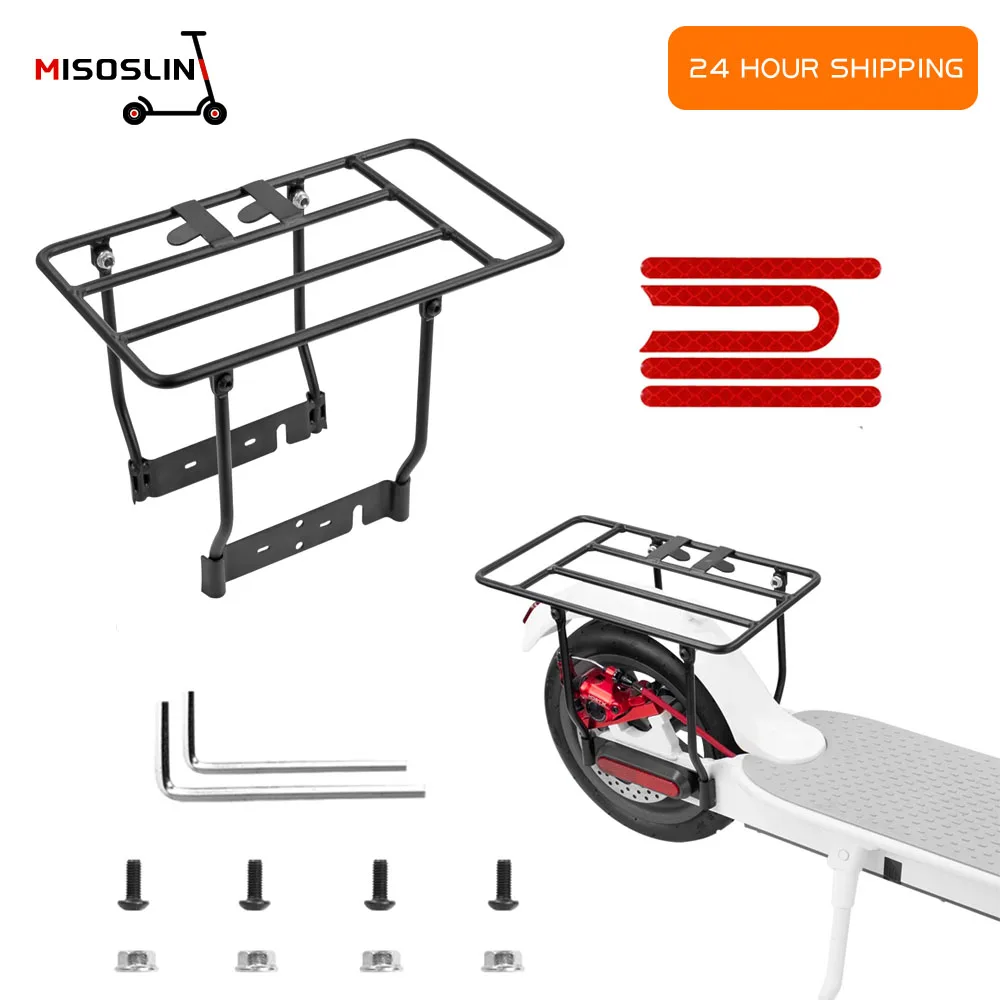 E-Scooter Rear Storage Shelf with Screw Tool For Xiaomi M365 Pro Pro 2 1S MI3 Thicken Steel Folded Luggage Cargo Rack Accessory