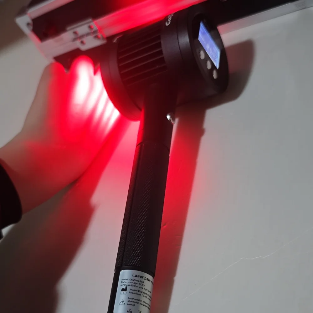 

1295mW Dual Wavelength 650nm 808nm Cold Laser Device, Medic Red Infrared Light Therapy for Pain Relief and Anti-Inflammation