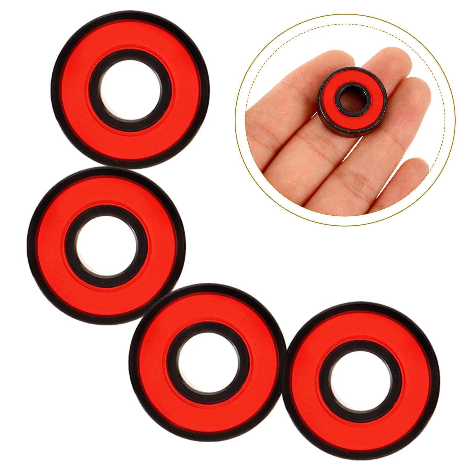 

4 шт. металлические подшипники для скейтборда, высокоскоростной подшипник для лонгборда для роликовых коньков, скутеров, досок для серфинга, прочный универсальный подшипник колеса