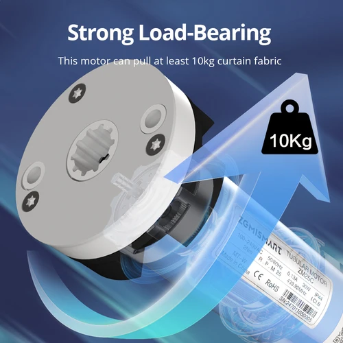 Imagen 2 del producto Zemismart Matter Over WiFi 2N Motor de persianas enrollables para tubo de 37 38mm Homekit Google Home Alexa Control Motor de persiana inteligente