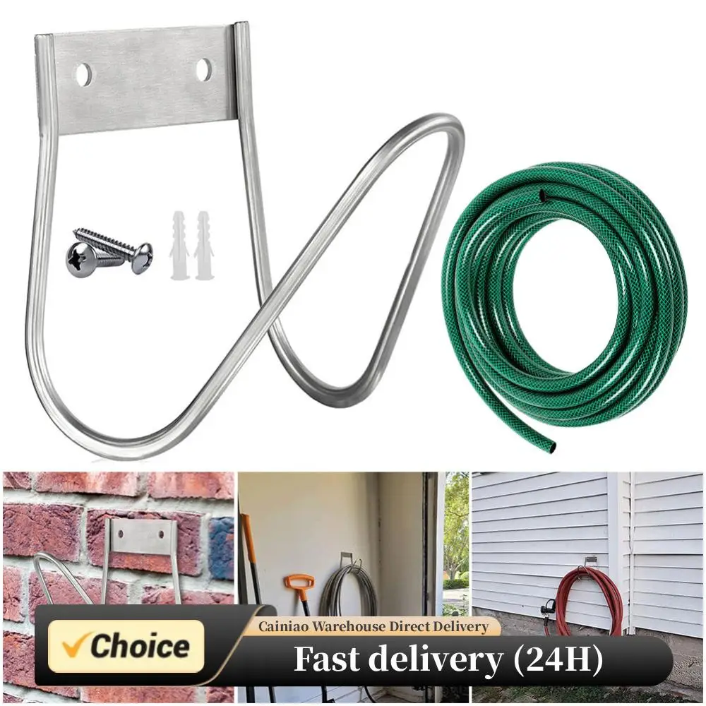 

Держатель для садового шланга из нержавеющей стали, настенный, для хранения в саду, гараже или на дворе