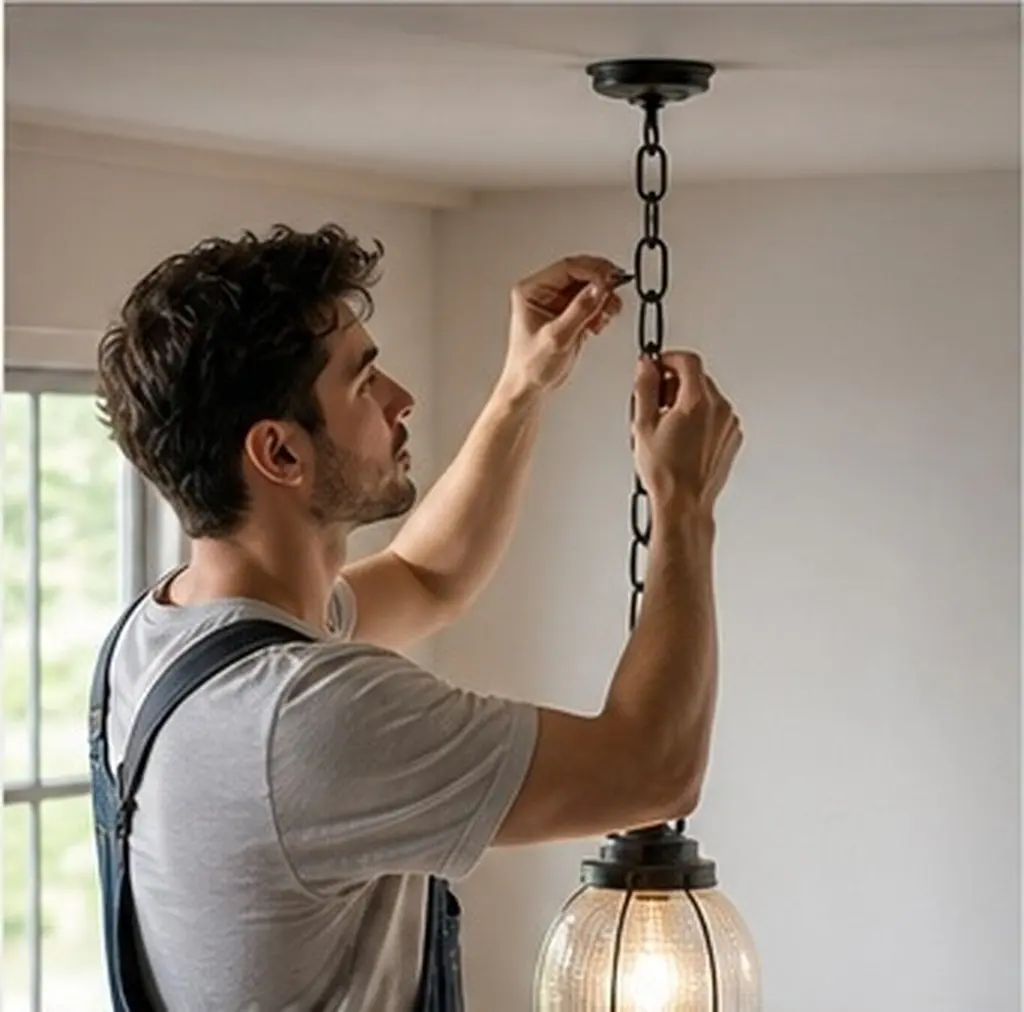 Metal Lighting Chain for Chandeliers & Pendant Lamps – 2pcs Heavy-Duty Hanging Chain for Home, Commercial, Party Decor