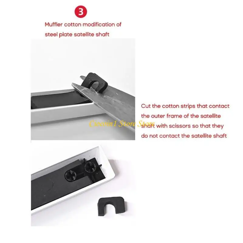 

A3PC 4PCS/Set Spacebar Sound Insulation Foam Noise Absorbing Cotton For 6.25 7U Space