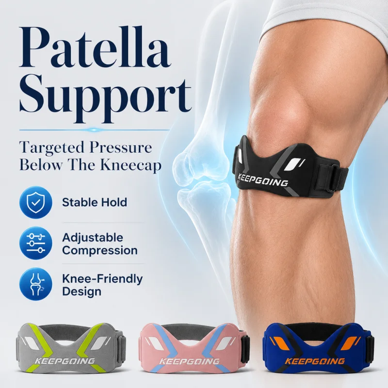 Knee Straps Patella Band for Knee Pain Support Patella Stabilizer Braces Ergonomic Pad Non-Slip Running Tendon Basketball Brace