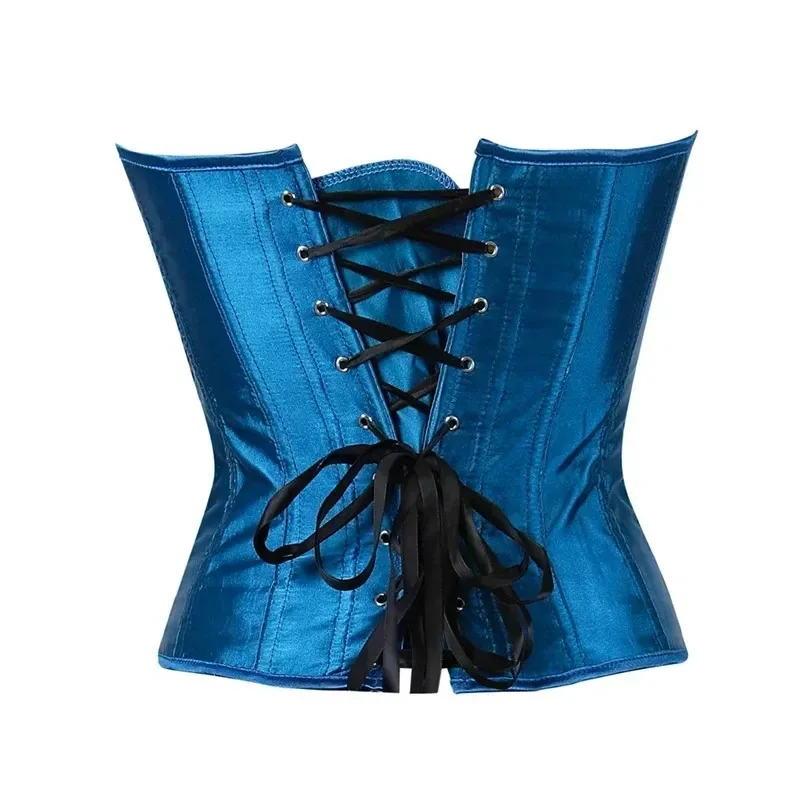 Women's Corset Top Peacock Feather Bustier Lace Up Sexy Overbust Bustiers Carnival Holiday Party Club Costumes - view 2