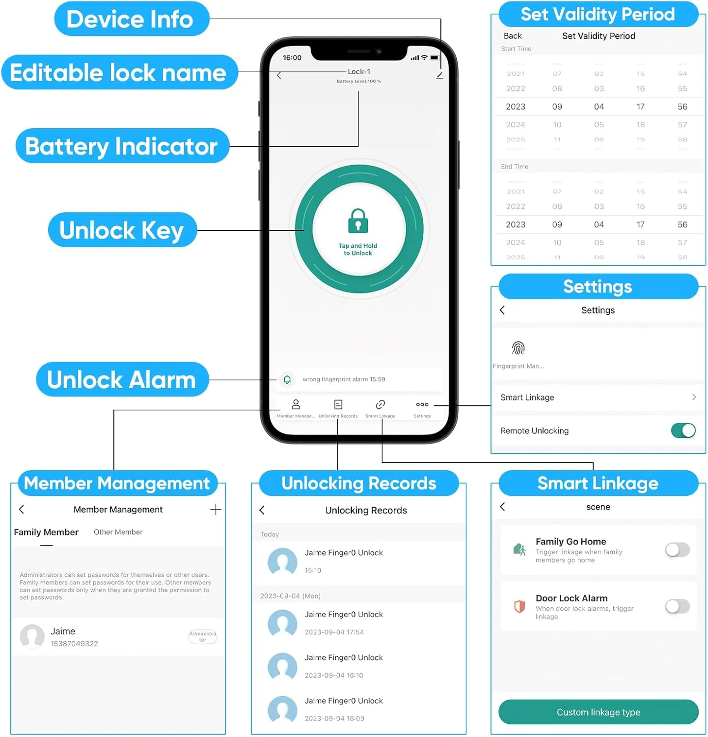 Fingerprint Padlock Keyless Tuya Smart Lock Anti-Theft Biometric Fingerprints Locks APP Unlock for Gym Locker Suitcase Backpack