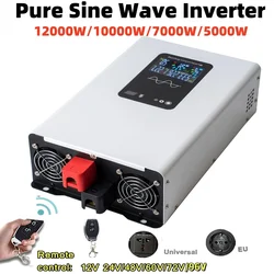 12000W/10000W/7000W/5000W Pure Sine Wave Inverter DC 12/24/48 TO AC 220V 110V Car Load Inverter DC To AC Inverter