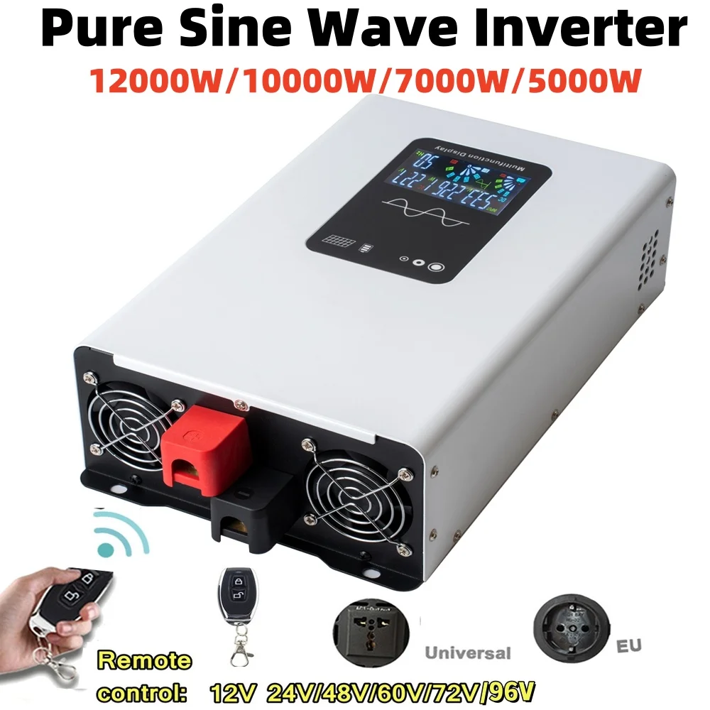 inversor de onda senoidal pura inversor de carga de carro 12000w 10000w 7000w 5000w dc 12 24 48 para ca 220v 110v 01