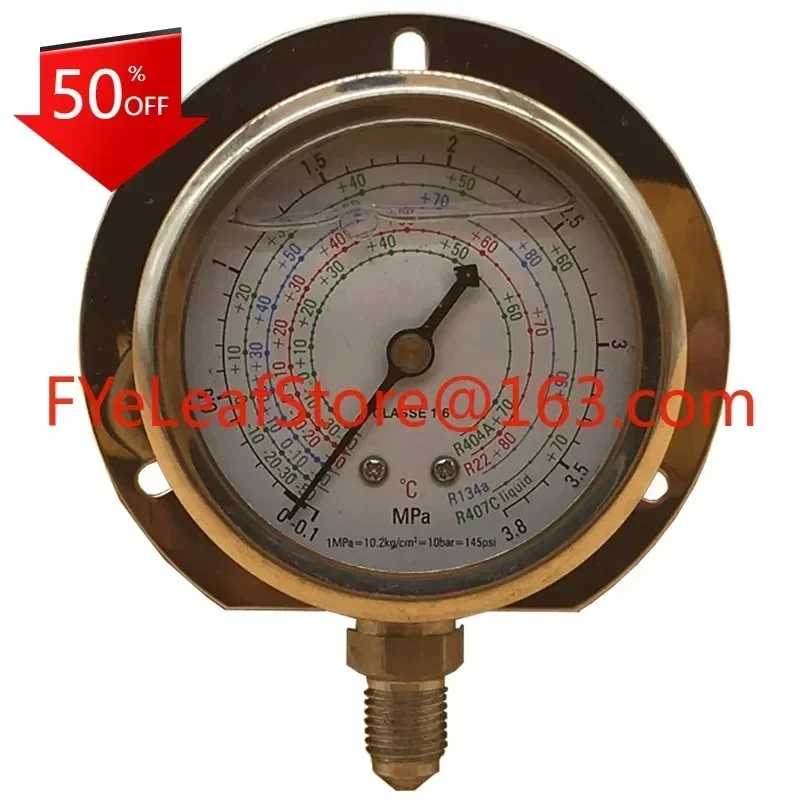 

Hot salesR22, R407c, R404a and R134a stainless steel radial oil-filled pressure gauges for refrigeration heat pump units