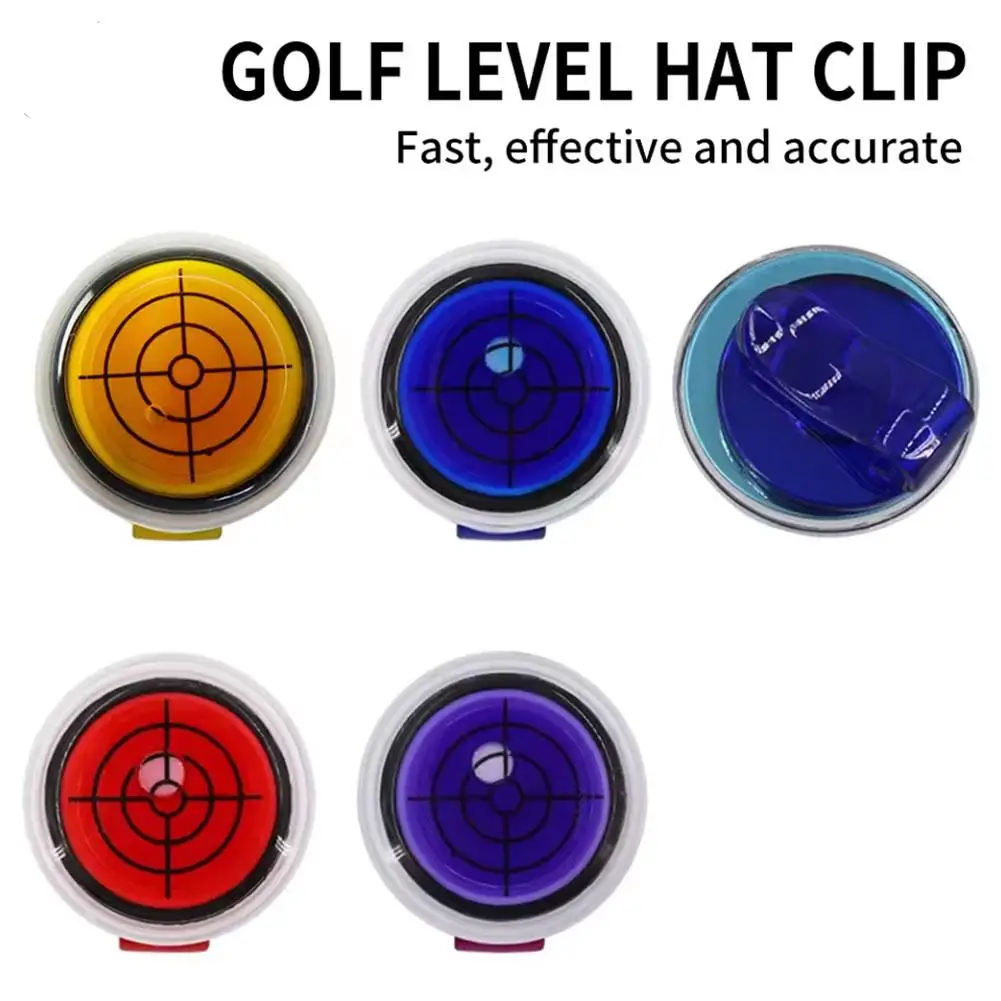 Bola de golfe Marcador Acessórios, Inclinação Colocar, Leitura Nível, Golf Nível Marcador, Hat Clip, 2024, 1Pc