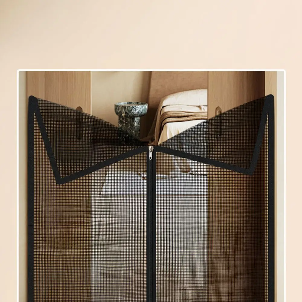 Portable Pet Screen Barrier Zipper Mesh Safety Fence Anti Scratch Durable Divider For Cats Dogs Indoor Gate