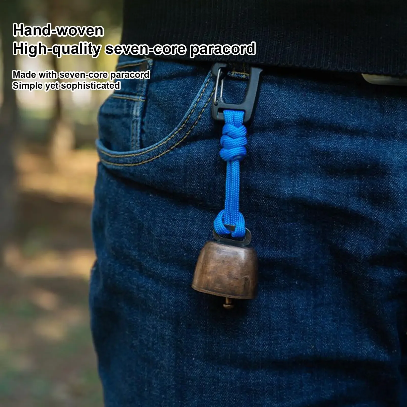 Super Loud Bear Scare Bell Outdoor Bear Bell Camping Gear With Keychain Bear-Repelling Iron Bell For Backpacking Hiking Walking