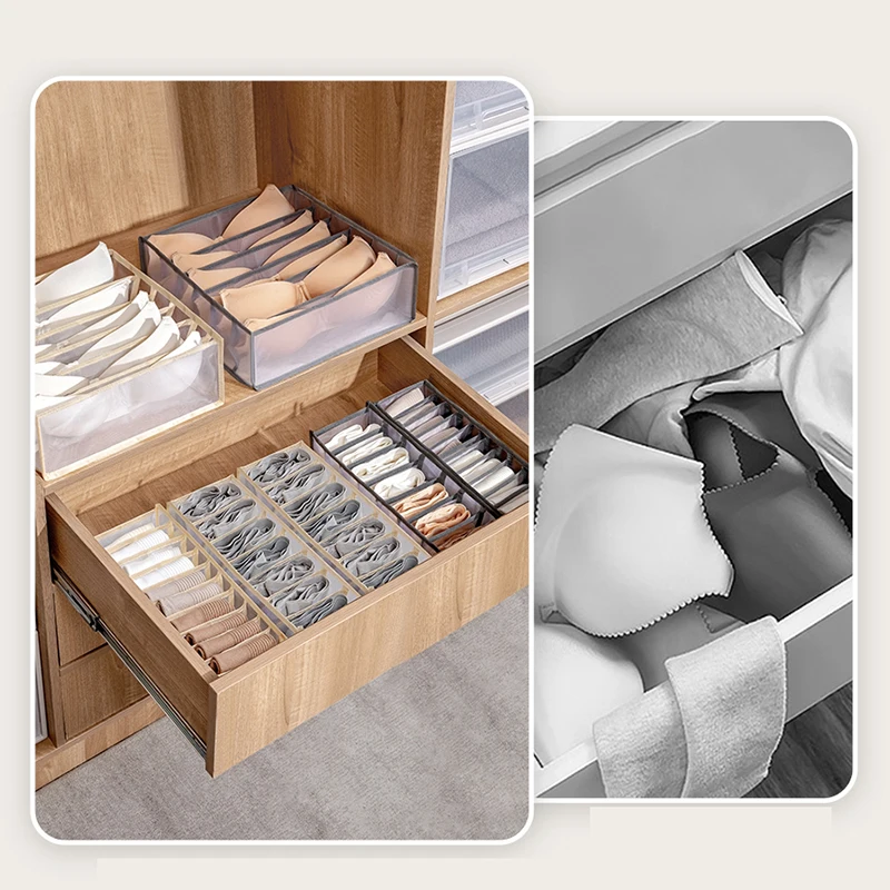 Underwear Storage Box Clothes Wardrobe Box Closet Room Storage Box Foldable Drawer Home Storage Bedroom Storage Rack