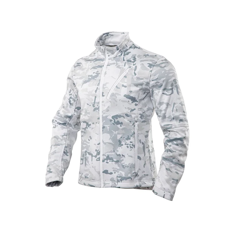 CP snow camouflage soft shell fleece insulation jacket outdoor sports tactical jacket charge jacket