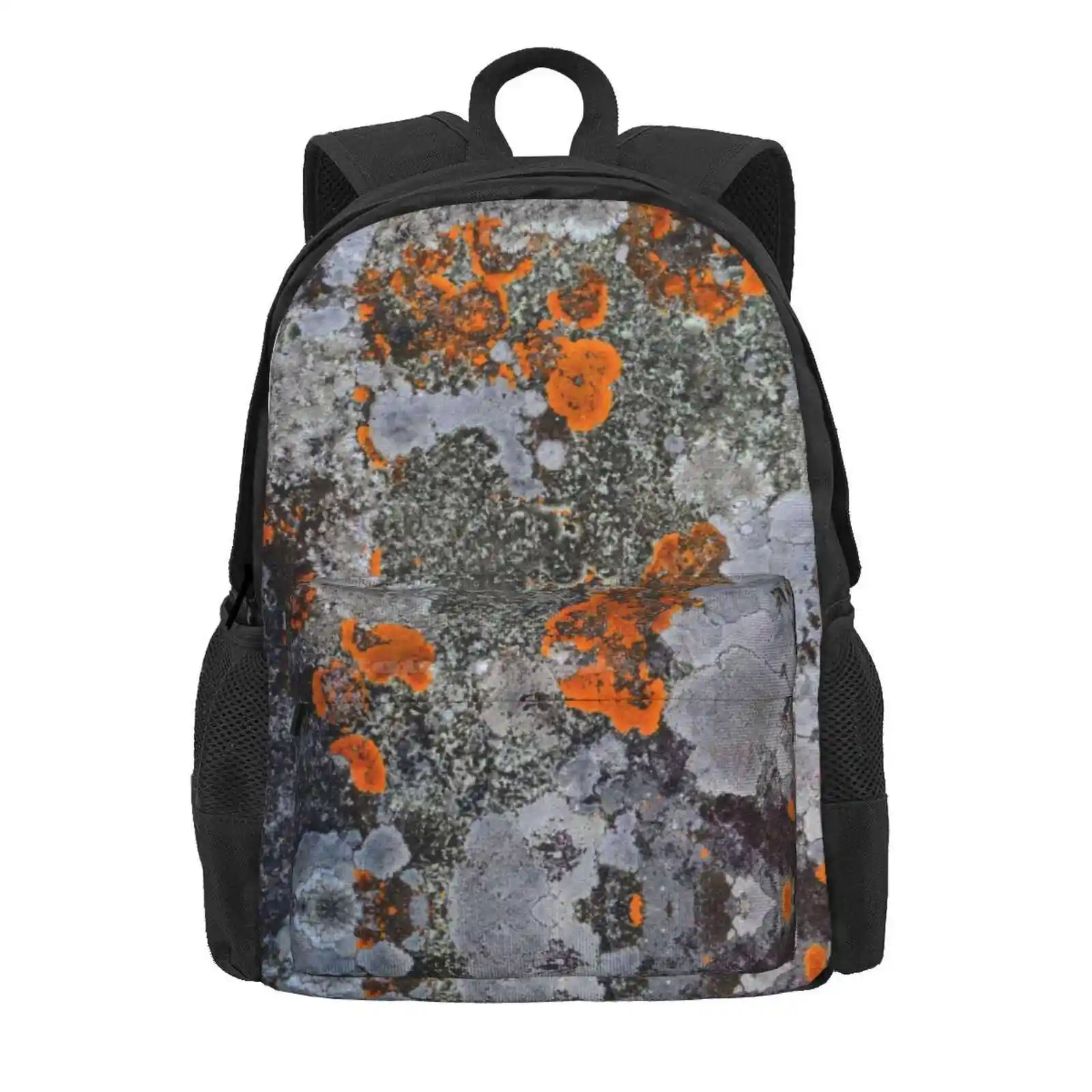 Orange And Grey Lichen Hot Sale Schoolbag Backpack Fashion Bags Phu Kradung Loei Thailand Asian Lichen Moss Orange Grey Gray