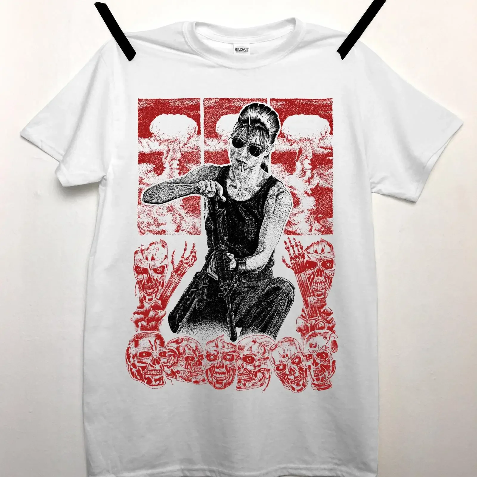 Sarah Connor Terminator 2 Judgement Day vintage Washed Comfortable Slightly Casual Unisex fashion Stylish designer clothes