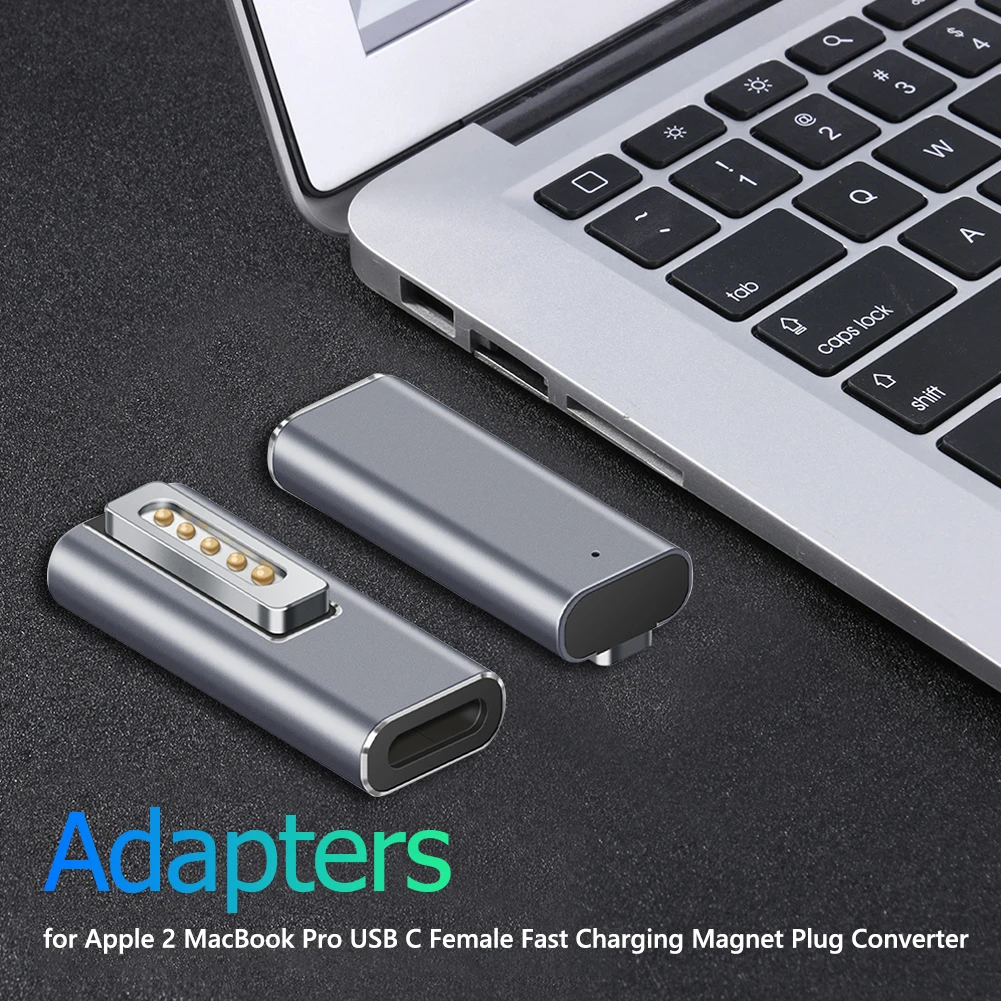 Type C Magnetic USB PD Adapter for Apple Macbook Air/Pro Fast Charge Converter Connector with Indicator Light for Magsafe 1/2