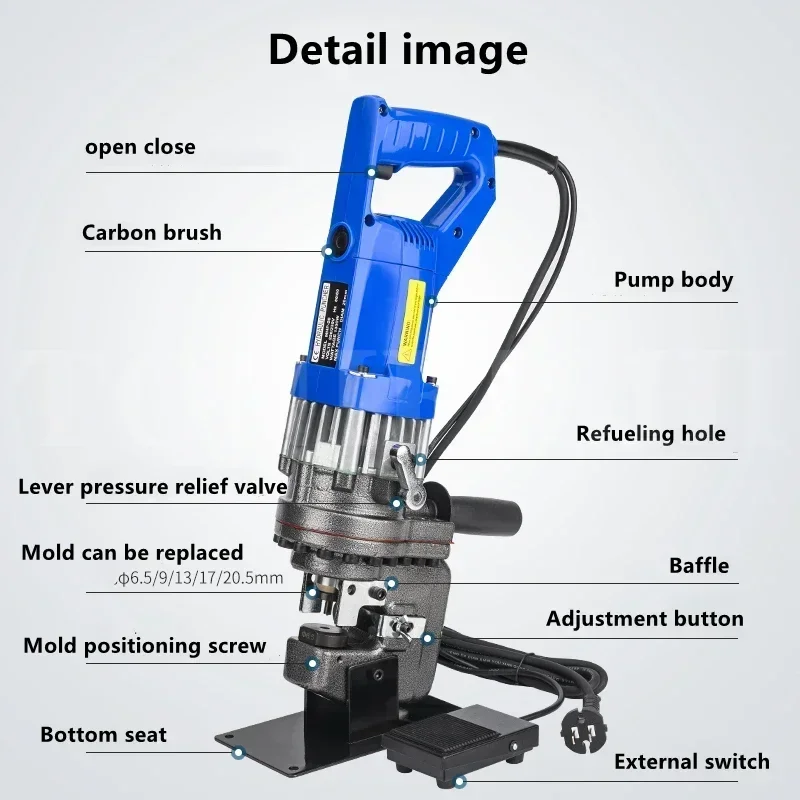 

portable electric punching machine hydraulic small angle iron channel steel copper and aluminum plate punching machine