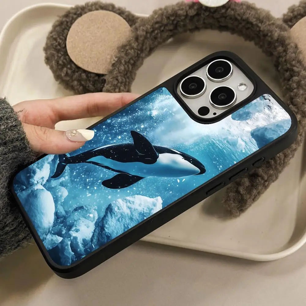 

Чехол для мобильного телефона Orcas Whale для iPhone 17, 16, 15, 14, 13, 12, 11 Air Pro Max Plus, матовая поверхность, красочный чехол, роскошный красивый чехол