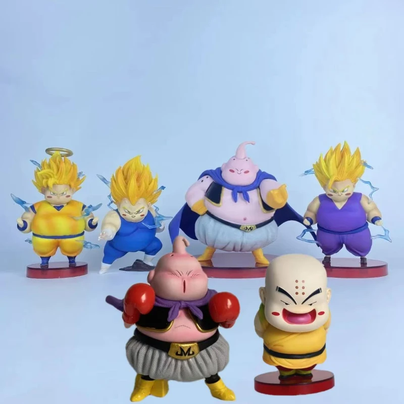 

Anime Dragon Ball Fat and Fat Series Figures Majin Buu Vegeta IV Son Gohan krillin Action Figures PVC Collection Birthday Gifts