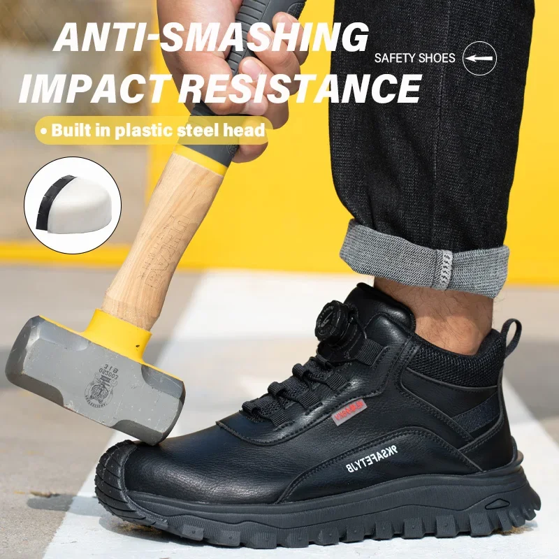 Men Women Safety Shoes 6KV Insulated Breathable Water-Resistant Anti-Slip Comfortable Work Footwear for Casual And Profe