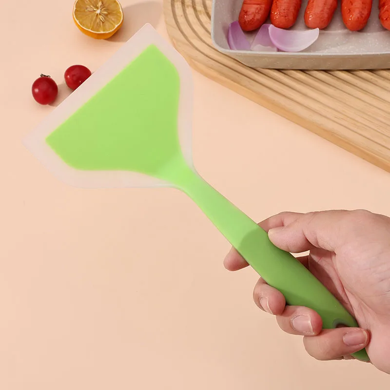 Mehrzweck-Pfannenutensilien mit Antihaftbeschichtung – Eierspatel aus Silikon, breiter Pfannkuchenwender und Eierflipper zum Kochen und Backen – Detail 3