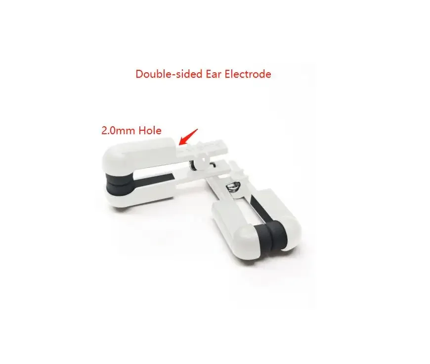 4pcs(2PAIR) New white Double -sided Silicone Electrode Clips Adapter for Use with Tens EMS Machines Vns Wih 2.0mm Pin