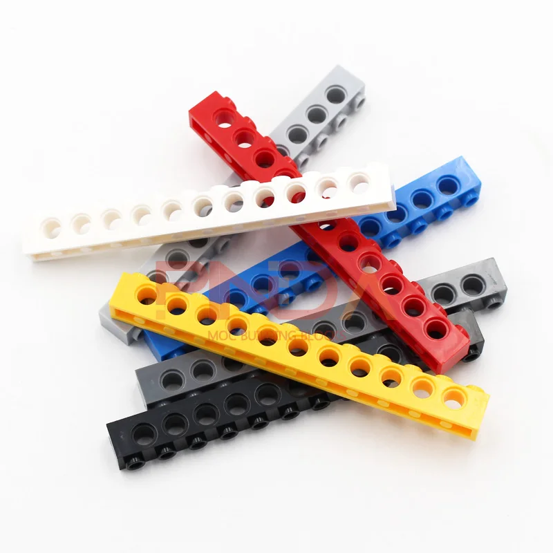 10 stuks Moc 3895 technisch, baksteen 1 x 12 stippen met gaten compatibel met stippen met gaten compatibel