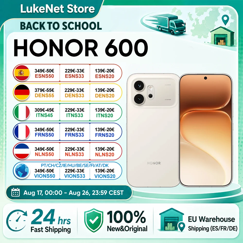HONOR 600 5G Smartphone Versione EU, Fotocamera AI Ultra Notturna da 200MP, Batteria da 6400mAh, Snapdragon 7 Gen4, Pulsante AI, Display AMOLED da 6.57″, Ricarica Super Veloce da 80W
