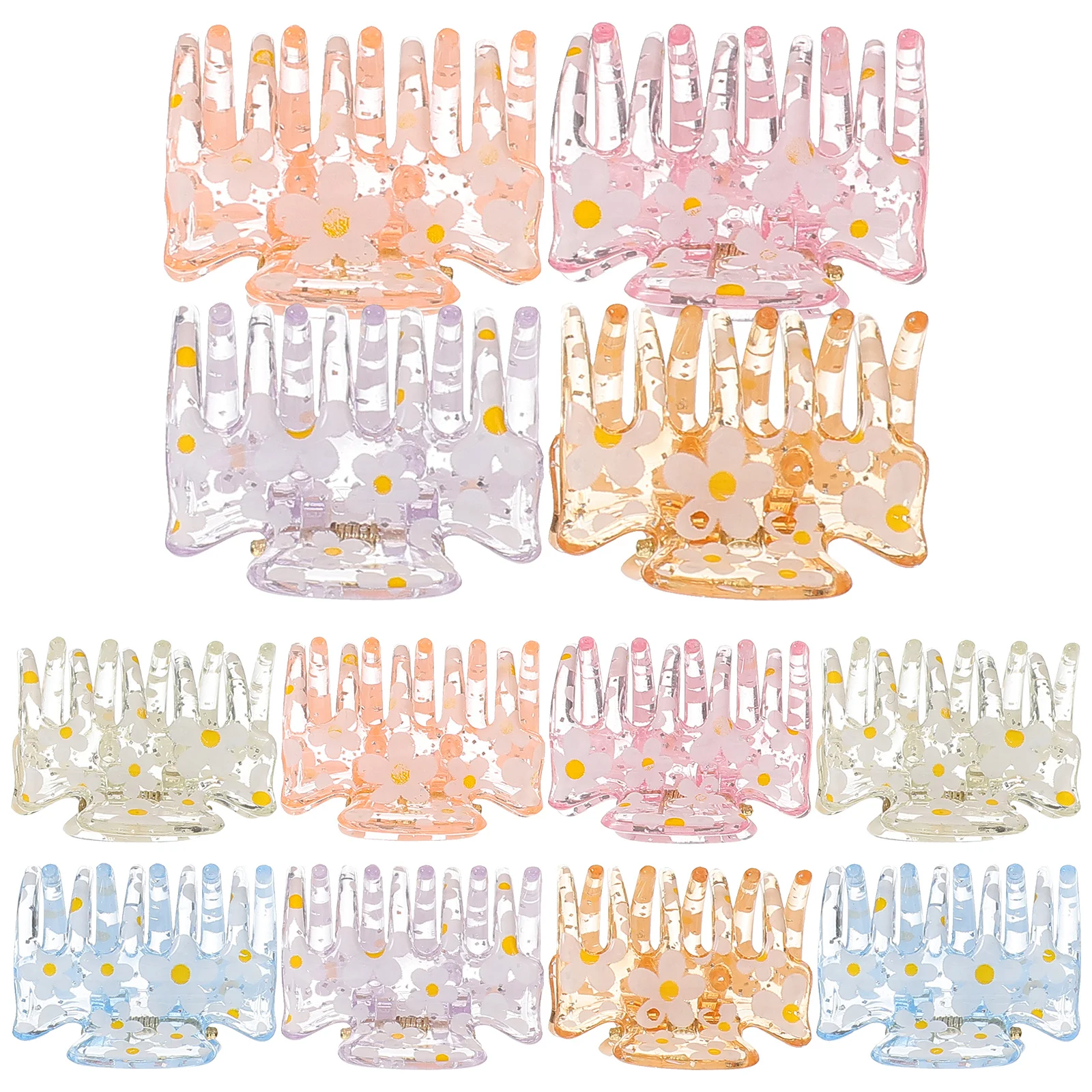 

12pcs Hair Clip Set Durable Plastic Lovely Hair Claw Bang Hairpins for Girls Kids Party Wedding Birthday Accessories