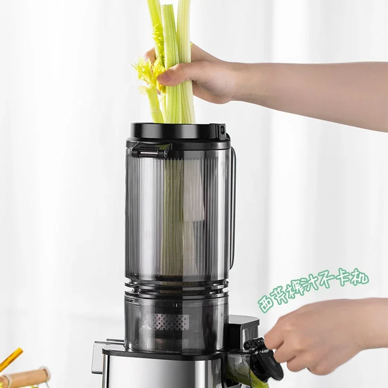 Home Hybrid Electric Juicer with 110mm/100mm Wide Feed Chute and Fully Automatic Fruit and Vegetable Separation