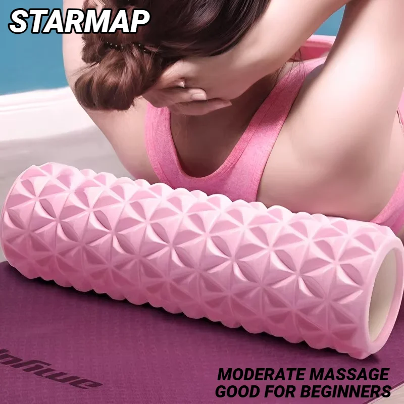 3D Diamond Foam EVA Massage Roller Hollow Yoga Column Fitness Equipment For Muscle Physiotherapy And Sports Rehabilitation Rolle