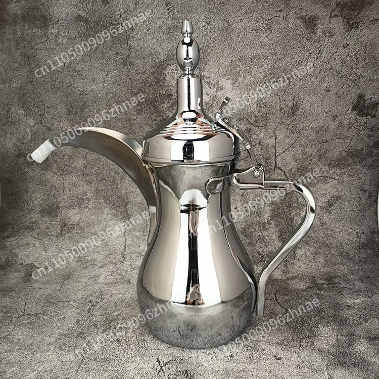 Golden Arabic Coffee Pots, ,Hot Water long-mouthed Tea Kettle Coffee Maker, Narrow Teapot 500/700ML 304 Stainless Steel