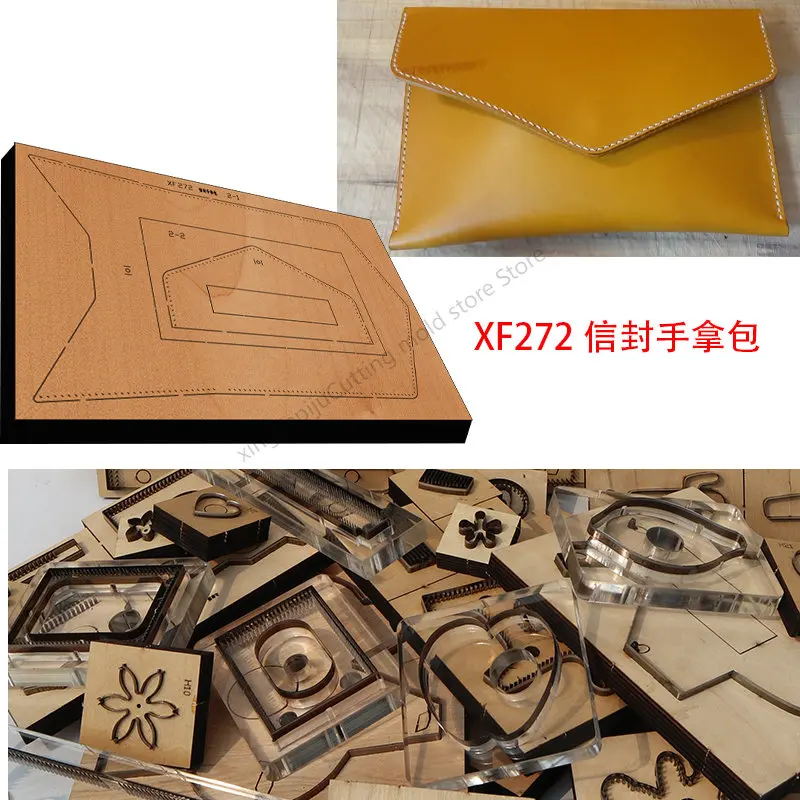 

New Japan Steel Blade Wooden Die The envelope holds the bag Leather Craft Punch Hand Tool Cut Knife Mould XF272