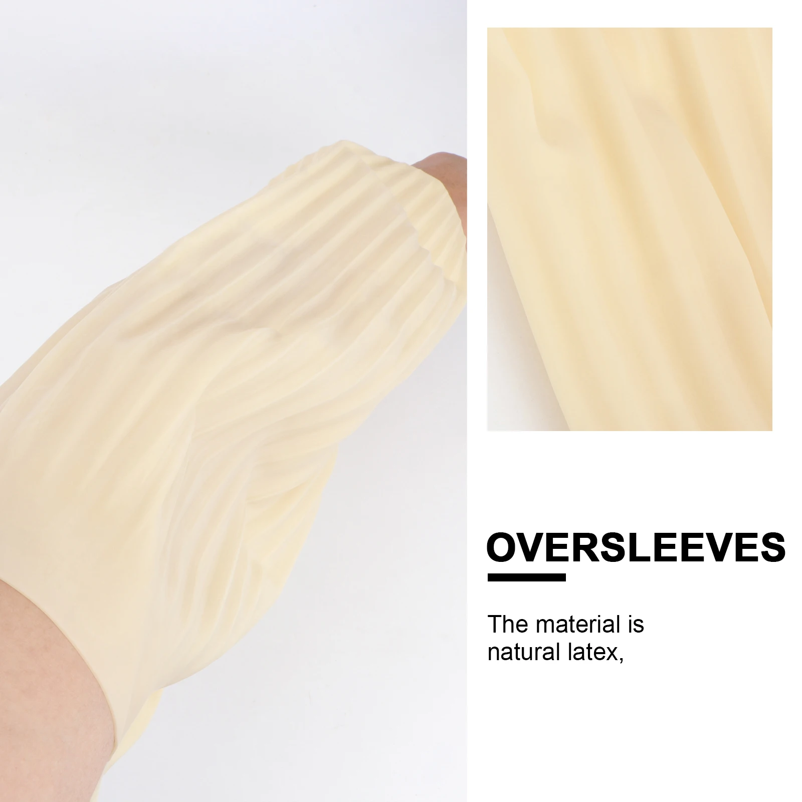 

Waterproof Sleeve Kitchen Cleaning Oversleeve Emulsion Arm Protector White Women