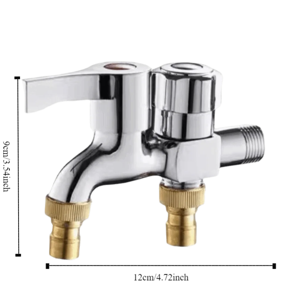 Смеситель для стиральной машины с медным сердечником, утолщенный смеситель из нержавеющей стали с двойным выходом, одноступенчатый водосплиттер, смеситель для ванной комнаты