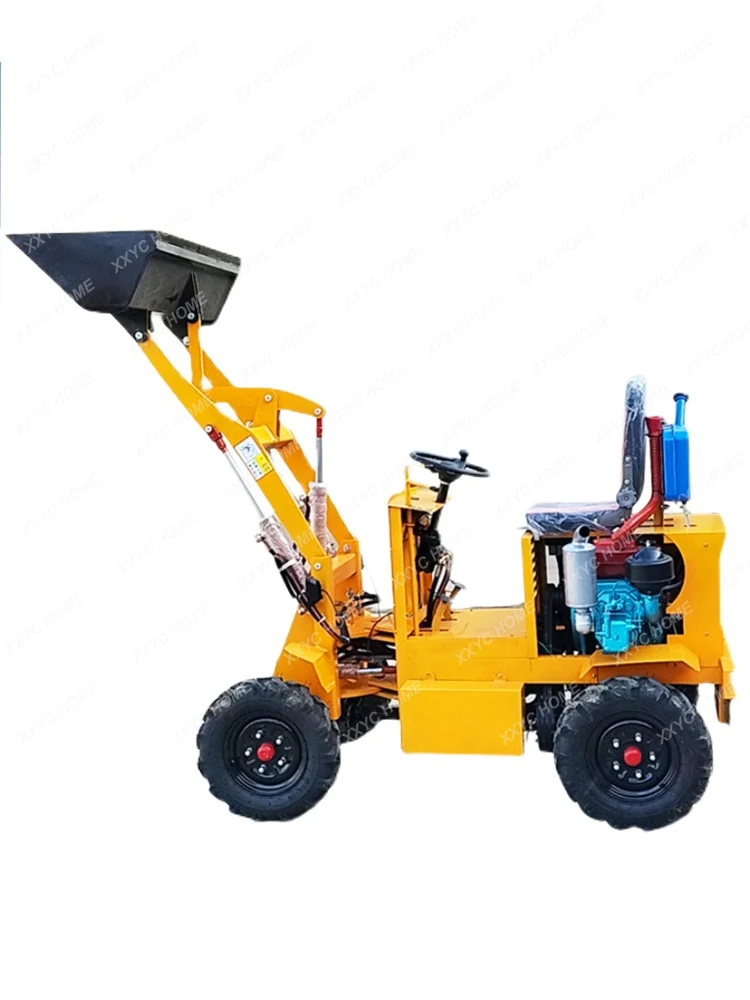 Small Electric Forklift Four-Wheel Drive Multi-Function Bulldozer