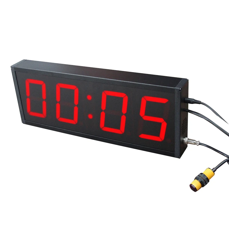 CP99 Digital LED 4 Inch Red Number Display Counter People Visitor Counter Count up Clock With Infrared Sensor