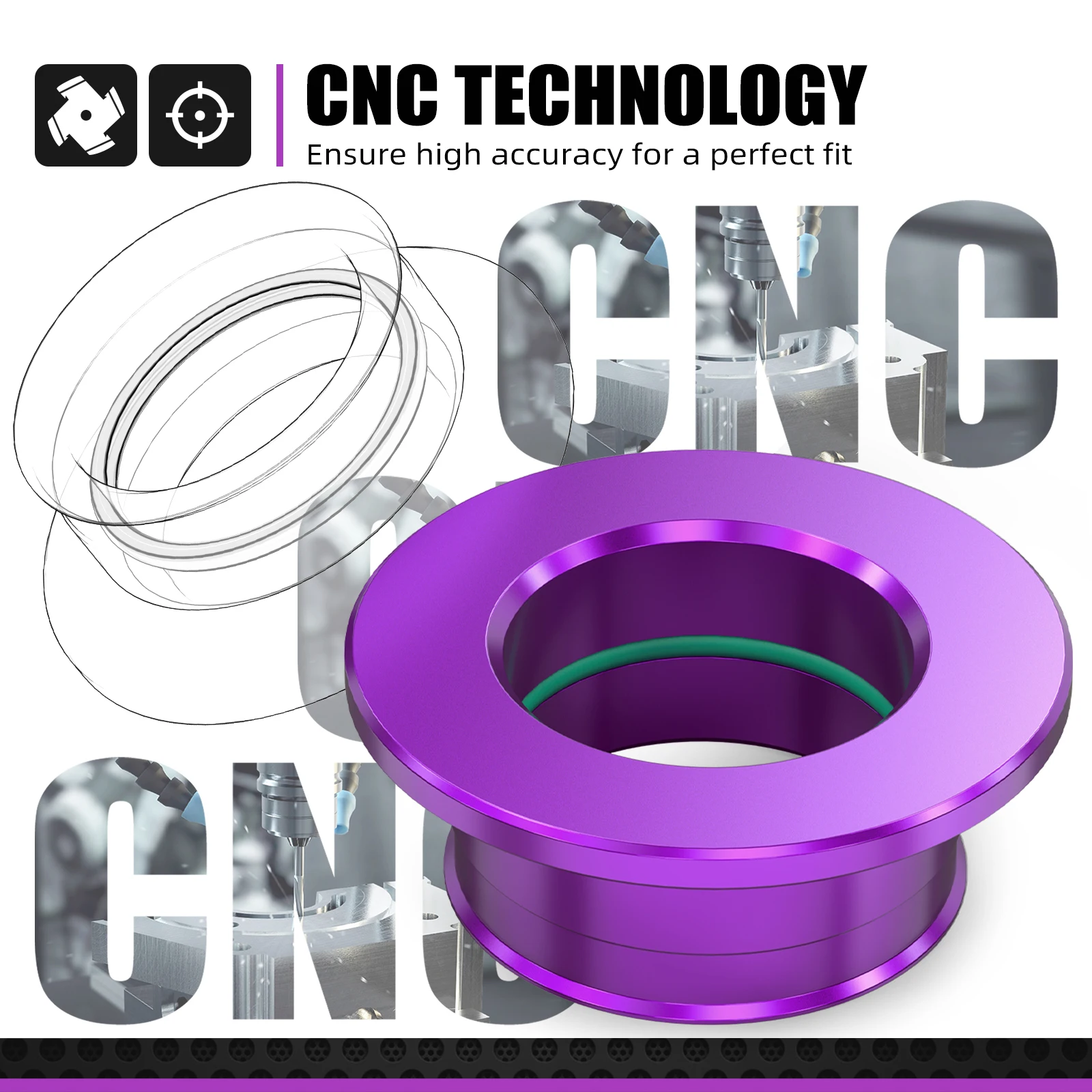 NICECNC For Stark Varg EX MX 2024-2025 Electric Bike Rear Wheel Spacers Hub Collars With O-rings 7075-T6 Aluminum Accessories