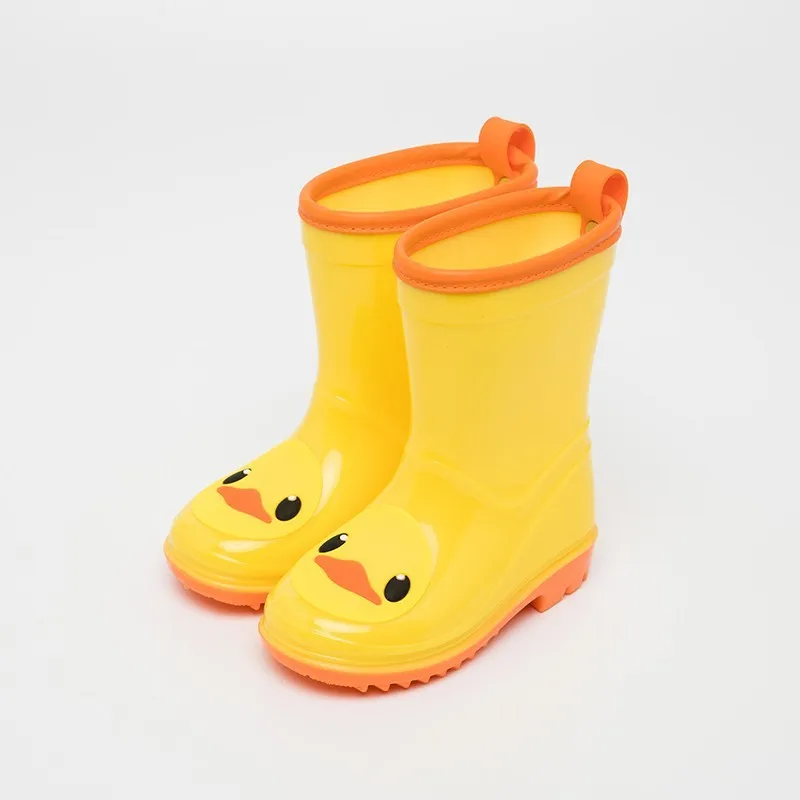 2023 New Children Boys Girls Fashion Rain Boots Non-slip PVC Rainboots Waterproof Kids Water Shoes Wellies Mid-calf