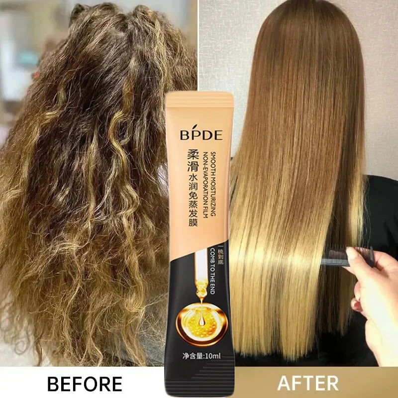 Máscara mágica do cabelo da queratina, 5 segundos, reparação rápida, danificados, cabelos crespos, macio liso, brilhante, alisamento permanente, cuidado do cabelo