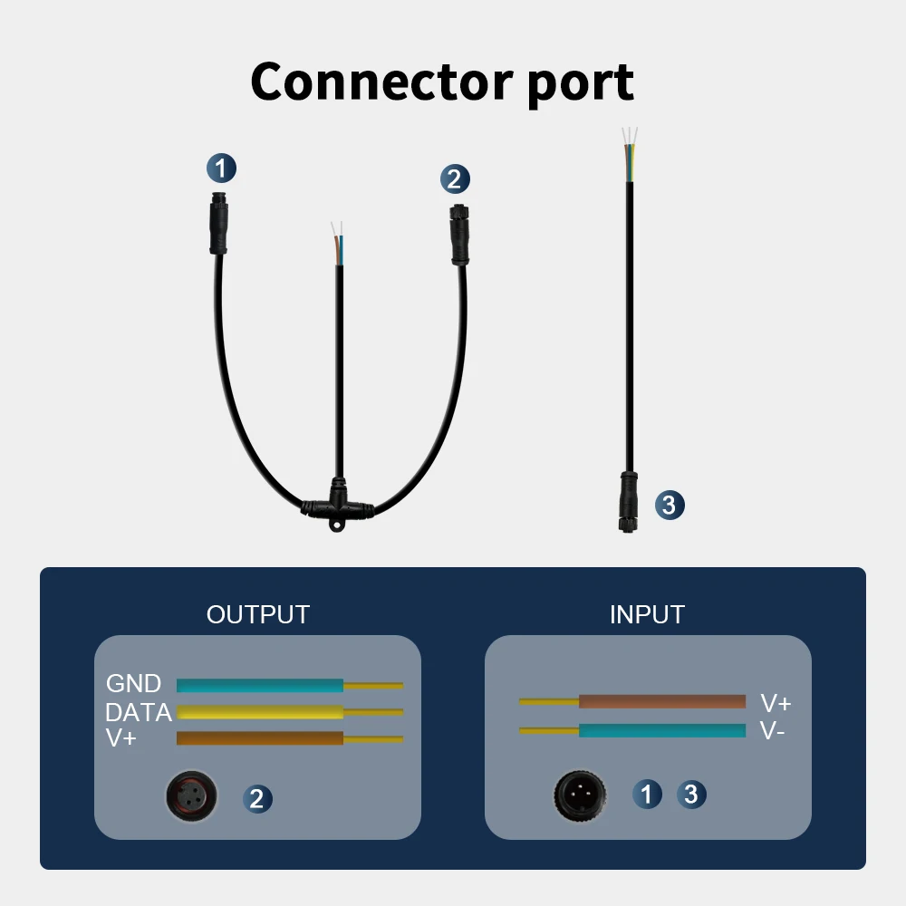 GLEDOPTO Waterproof Extension Cable Connector Suitable for WLED Garden Light IP66 Outdoor LED Spotlight Connector