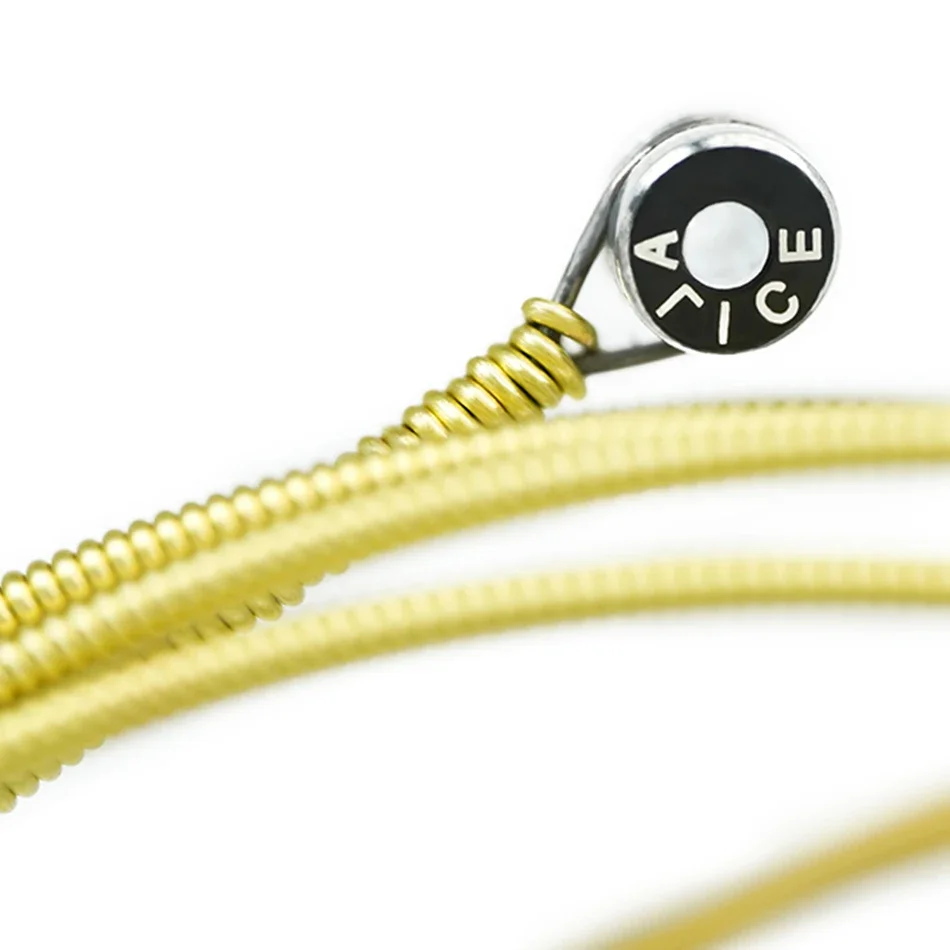 أليس A408 مجموعة كاملة الغيتار الصوتية أوتار الغيتار ضوء إطارات دراجة تسلق الجبال خفيفة الوزن الغيتار ملحق المغلفة سبائك النحاس الجرح 6 سلاسل