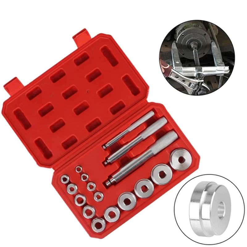 

Car Repair Kit Seal Driver Installer Aluminum Wheel Bearing Kit Bearing Disassembly Tool Remover Automotive Tools 17 Pcs/Set