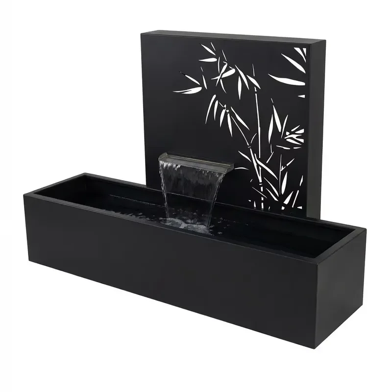 Corten Steel Water Feature Rusted or Sprayed Outdoor Fountain for Cozy Garden Patio Leisure Space