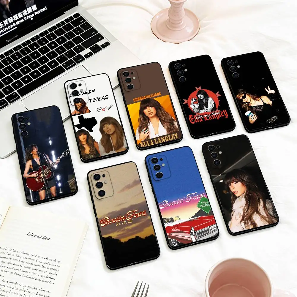 E-Ella langley choosin texas Dandelion Phone Case For Samsung S 25,24,23,22,30,21,10,9,Ultra,Plus,Lite,FE,4,5 G Soft Black Case