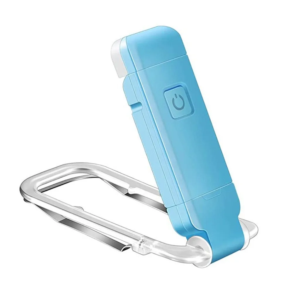 Lightweight LED Clip on Book Light Rechargeable Eye Protection Reading Light Rotate 3 Color Light Clip Desk Light School
